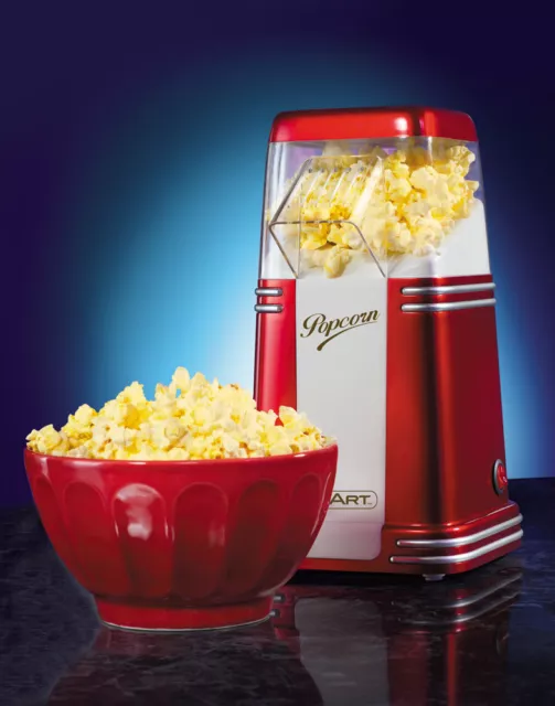 SMART Retro 50's Style Mini Hot Air Popcorn Maker Red 8 Cup RHP310