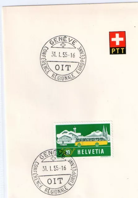 Schweiz Sonderstempel PEN S373 Regionalkonferenz Geneve 1955 - selten