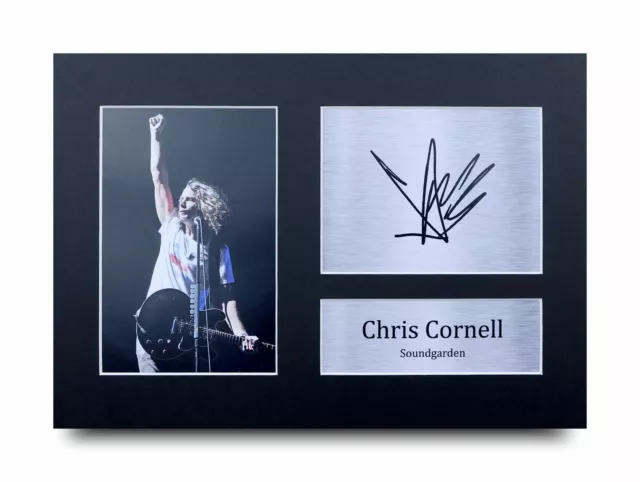 Chris Cornell Signed Pre Printed Autograph A4 Photo Gift For a Soundgarden Fan