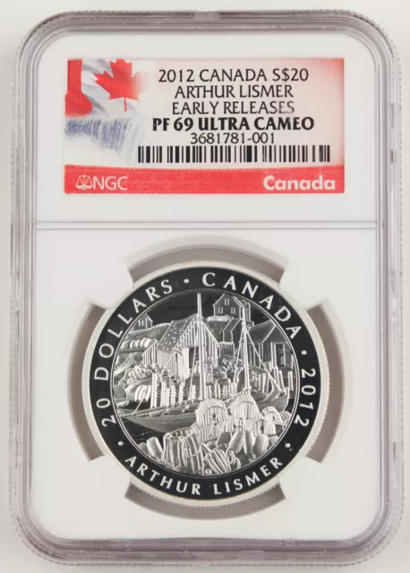 Canada 2012 1 Oz Silver GEM Proof Coin $20 Arthur Lismer NGC PF69 Ultra Cameo ER