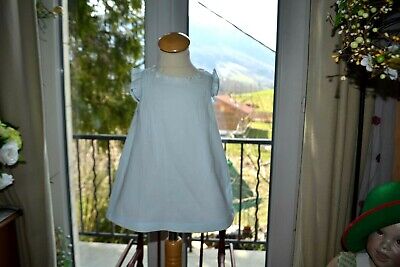 Dior robe neuve baby dior 12 mois creme etiquettee blanc neige sublime bapteme+sac 