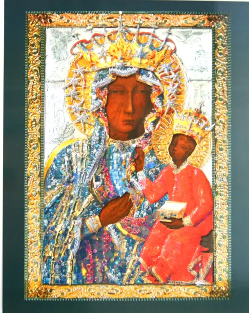 Black Madonna Christian Catholic Icon Our Lady of Czestochowa from Poland