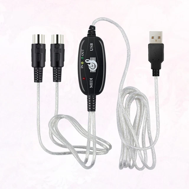 180 X2cm Câble USB Midi Adaptateur Din 5 Broches Clavier De Synthétiseur