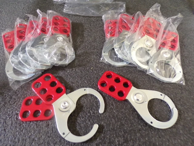 (12) Brady 1-1/2" Jaw Diam, Lockout Hasp (C)