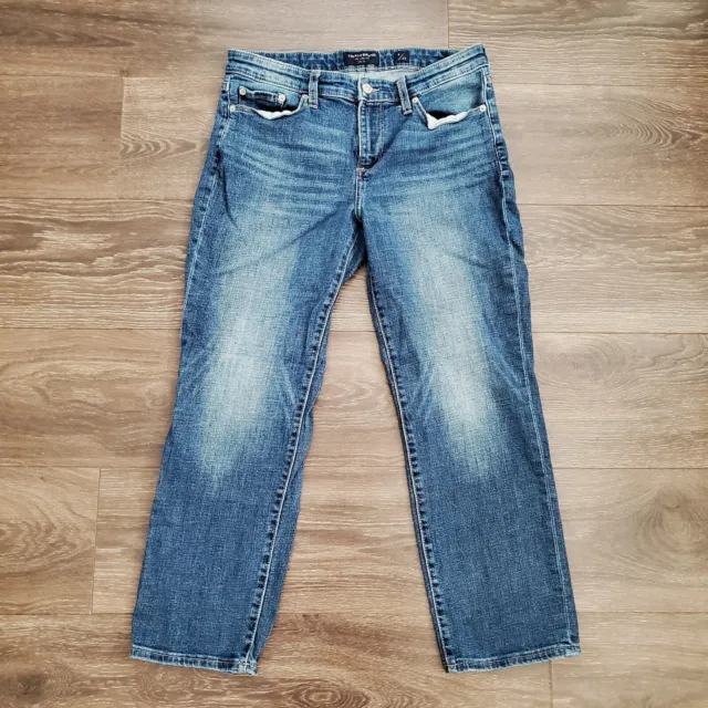 Lucky Brand Sweet Crop Jeans Women's 8/29 Mid Rise Straight Denim 30x26