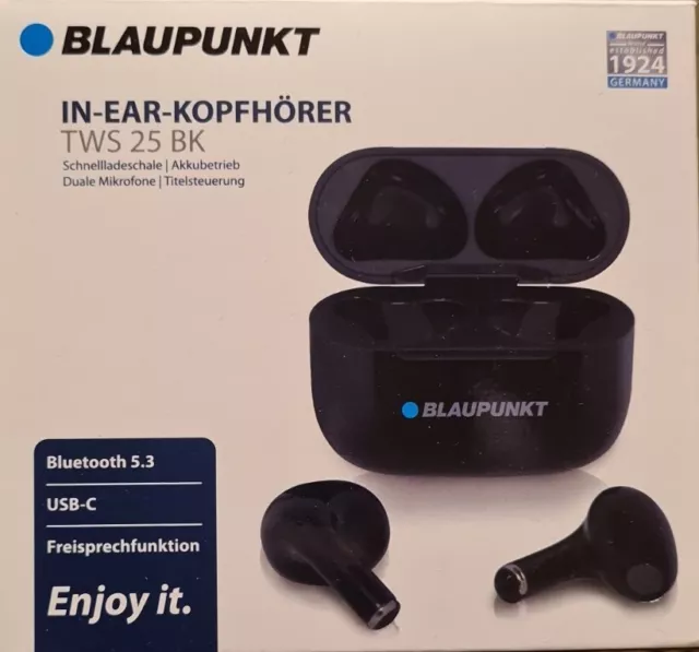 Blaupunkt TWS 25 In Ear Kopfhörer Wireless Bluetooth Headset Ohrhörer Kabellos