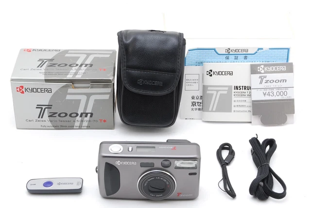 All Works [TOP MINT in Box] Kyocera T Zoom Yashica T4 35mm Film Camera JAPAN