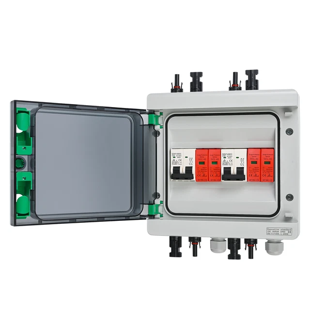 2 STRING PV Combiner Box Solar Combiner Box with 32A Circuit Breaker ...