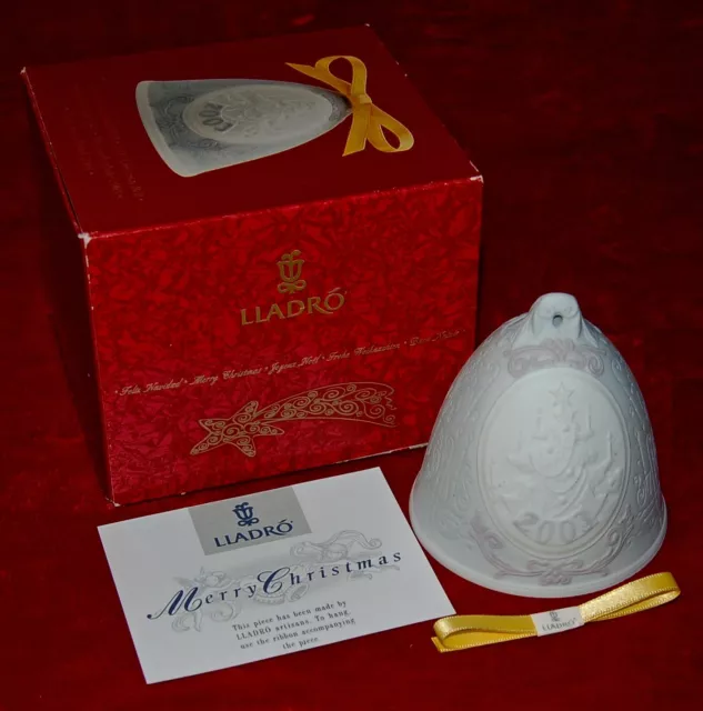 LLADRO Porcelain CHRISTMAS BELL 2003 #6728 New In Original Box Made in Spain