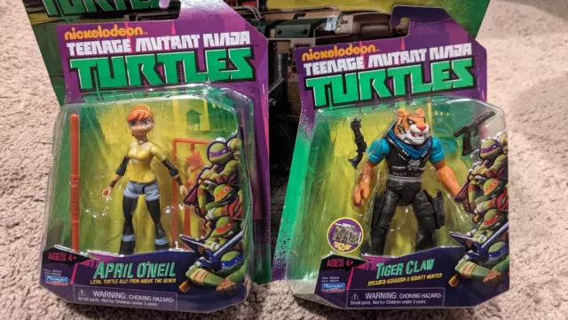 Tiger Claw & April O'Neil Teenage Mutant Ninja Turtles TMNT Nickelodeon New 2012