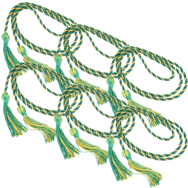 6 pz corde da laurea decorazione costume scapolo nappa