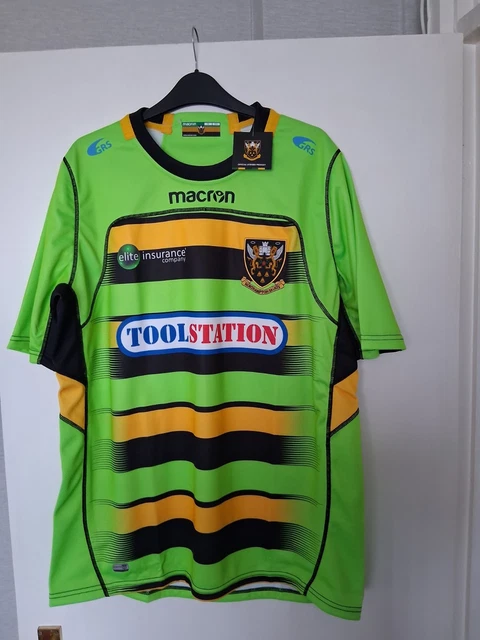 Maillot De Rugby Northampton Saints 2017/2018 - Taille XL, Marque Macron, Occasion - Jersey Pro Vintage