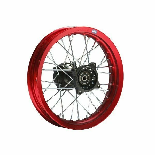 HMParts Pit Dirt Bike Cross Cerchio Alluminio Anodizzato 14 Pollici Dietro 12 MM