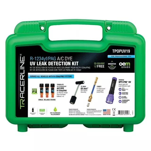 Tracer Tracerline Products R-1234yf -Grade A/C Dye UV Leak Detection Kit