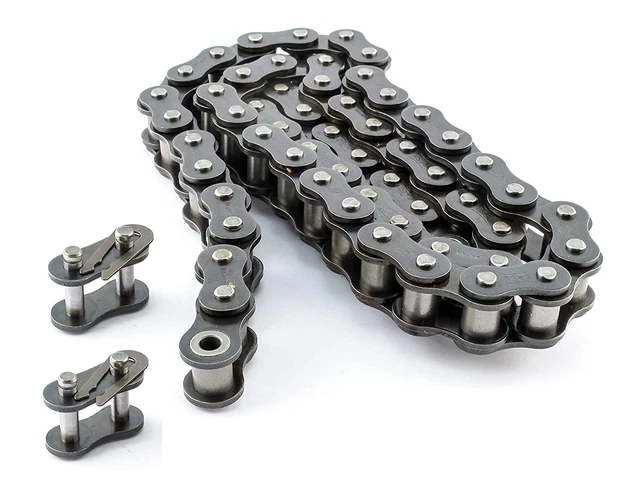 #50 Heavy Duty Roller Chain - 10 Feet + 2 Free Connecting Links - #50H