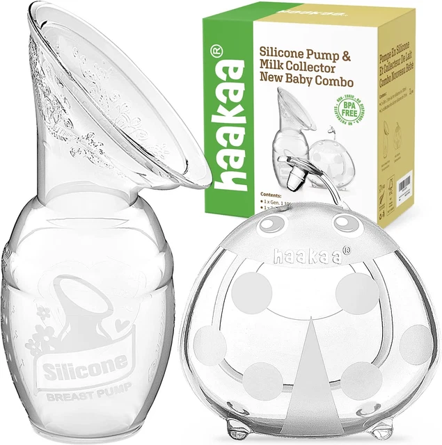 Silicone Breast Pump and Ladybug Breast Shells Combo for Breastfeeding M