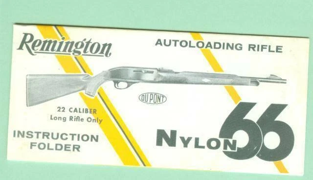 Remington Nylon 66 .22 Caliber Autoloading Rifle Owner's Manual - 41 Pages, New