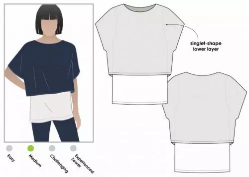 Style Arc Sewing Pattern Dahlia Tunic Sizes 18-30