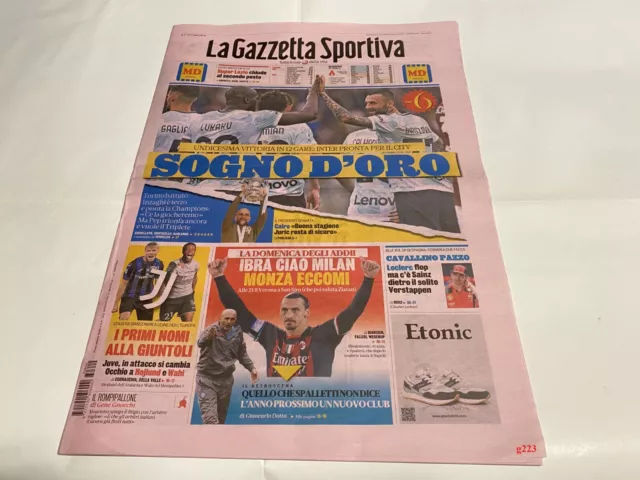LA GAZZETTA SPORTIVA Giugno 2023 / ADDIO IBRA AL MILAN    (g223)