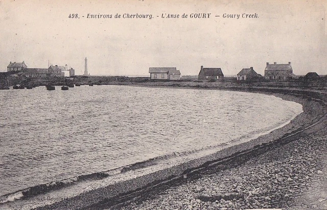CPA 50 NORMANDIE Cherbourg LA HAGUE L' Anse de GOURY Phare - Maisons de Pêcheurs