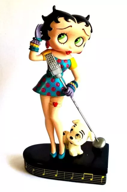 BETTY BOOP COLLECTORS ED. DANBURY MINT"BETTY SINGS THE BLUES +PUDGY & Microphone