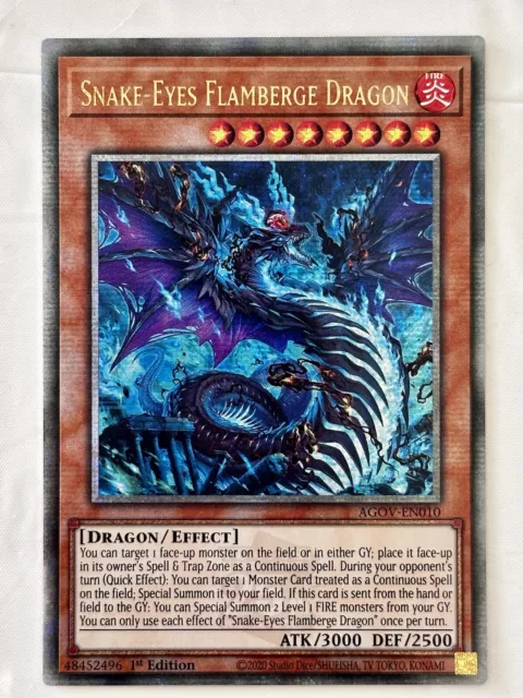 Yu-Gi-Oh! TCG Snake-Eyes Flamberge Dragon Quarter Century Secret Rare Agov-En010