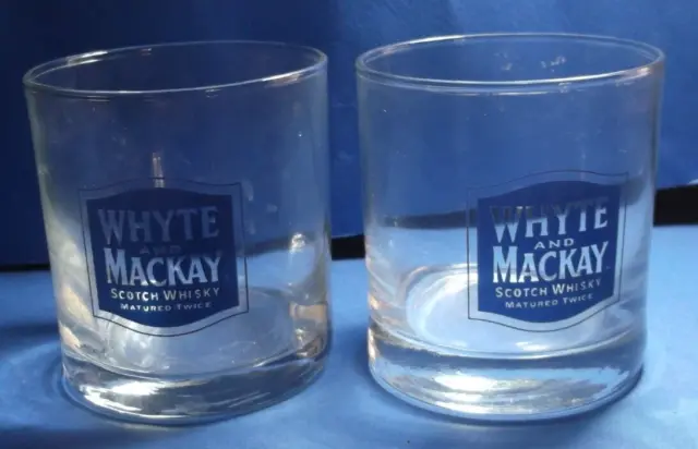 Par de 2 VASOS DE WHISKY ESCOCÉS WHYTE Y MACKAY VASOS DE WHISKY MADURADOS...