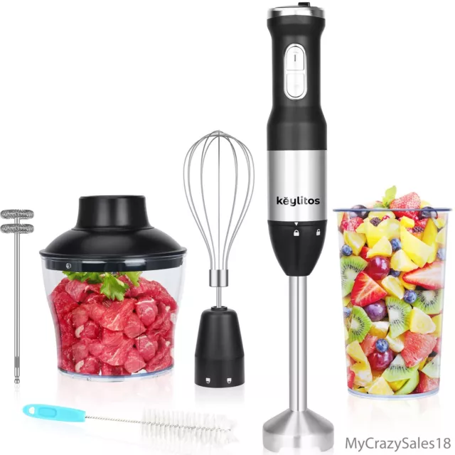 Keylitos 5 in 1 Immersion Hand Blender Mixer, [Upgraded] 100