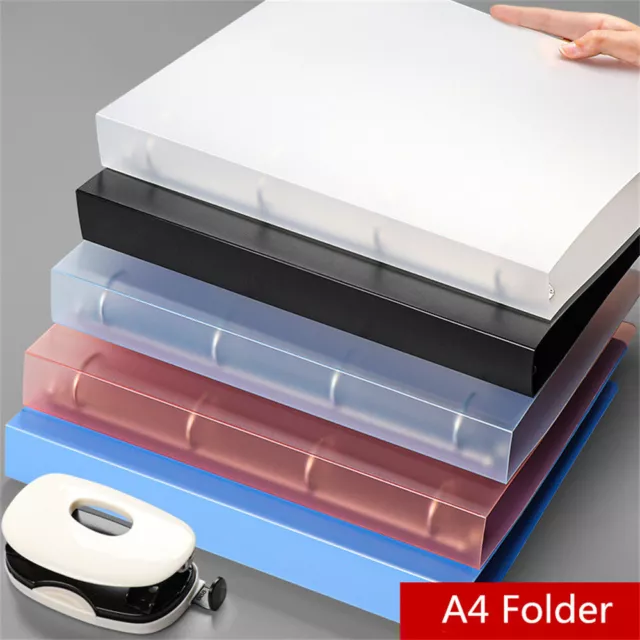 A4 Binder D-Type Punch Folder Office Storage File Ring Waterproof Storage Folder