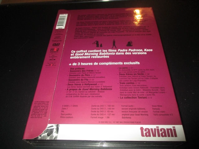 4 Dvd "Paolo & Vittorio Taviani : Padre Padrone / Kaos / Good Morning Babilonia 2