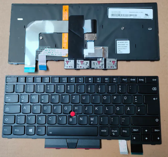Tastatur Lenovo Thinkpad T470 T480 beleuchtet Keyboard Deutsch backlit QWERTZ DE