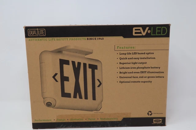 Hubbell EVCUGWD4-0 Lighting Dual-Lite Combination Led Exit Emergency Light 2021