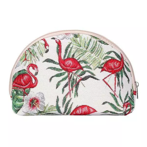 Signare Tapestry Ladies Flamingo Cosmetic Compact Case Make-Up Bag for Ladies