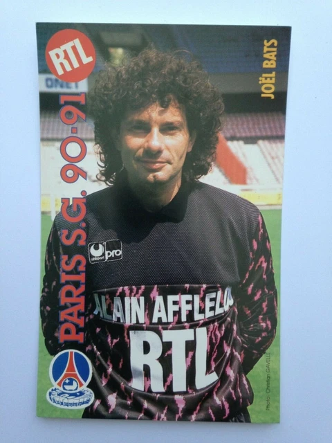 Carte Joueur PSG Paris Saison 1990-91 - JEAN LUC VASSEUR - Collection Football Vintage
