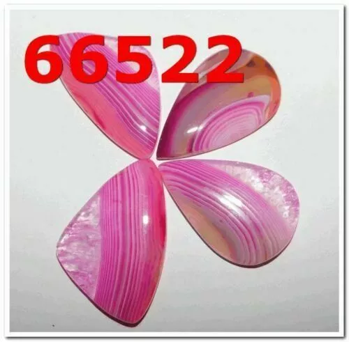 188 Cts Natural Alluring Pink Banded Onyx Cabochon Handmade Loose Gemstone Lot