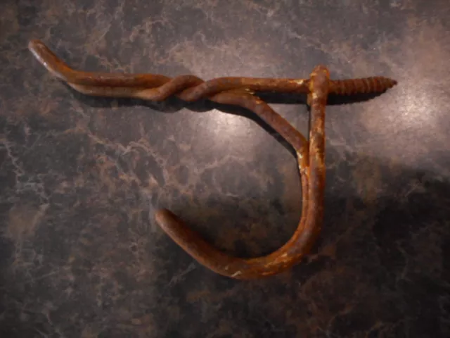 Wire Twist Primitive Antique Coat Hook Rusty Farmhouse Restoration Project