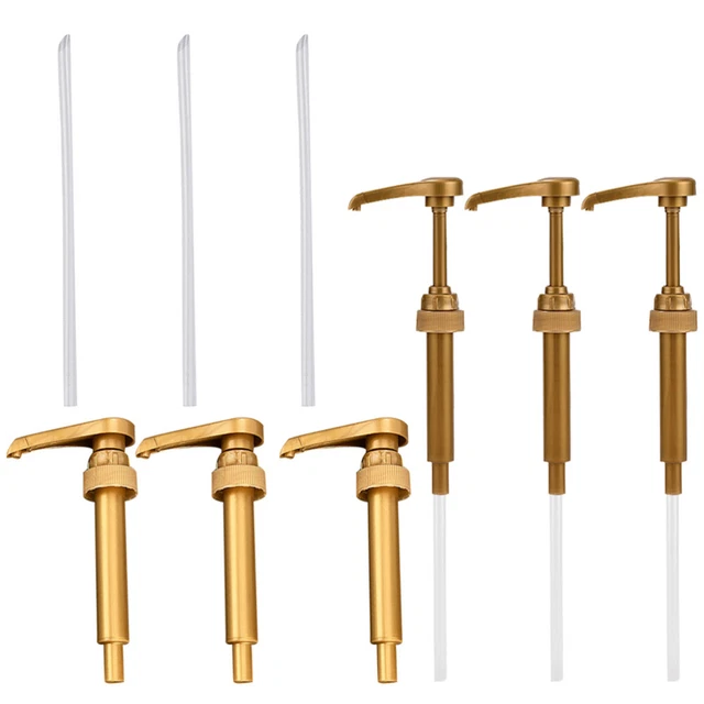6 pz dispenser sapone pompa sciroppo d'oro pompe lozione per bottiglie strumento