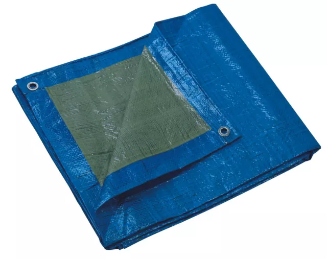 Bâche de Protection en Polyéthylène resistant et impermeable 240g/m² gris  et noir 4x6m