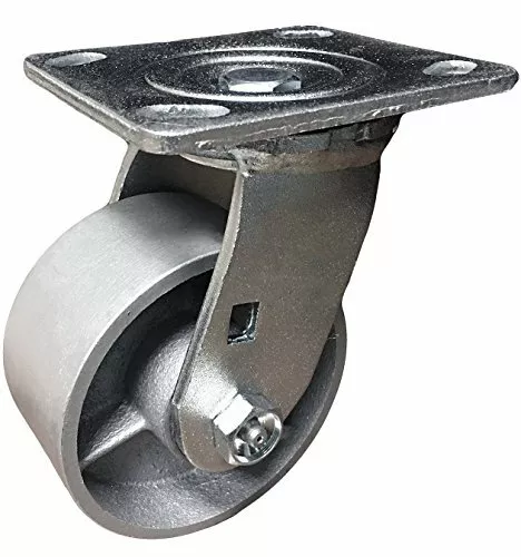 4" Heavy Duty Swivel Caster - 4" Semi Steel Cast Iron Wheel - CasterHQ Brand