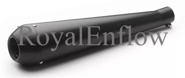 ROYAL ENFIELD FULL Black Megaphone Exhaust for Old Classic 350/500 ...