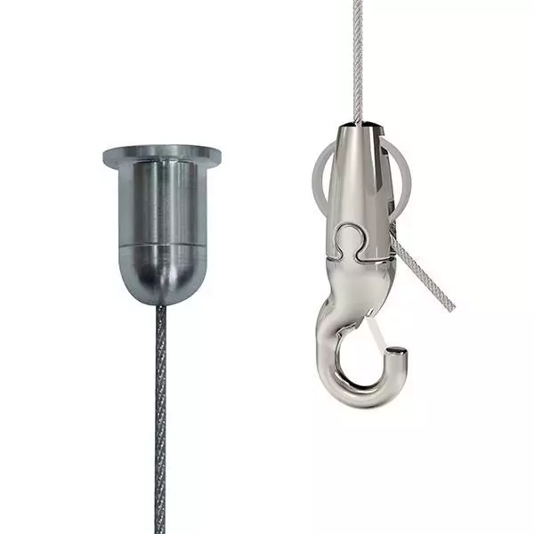 Câble acier de suspension BL15150 - diamètre de raccordement : 1,5 mm -  Longueur : 150 m - gripple