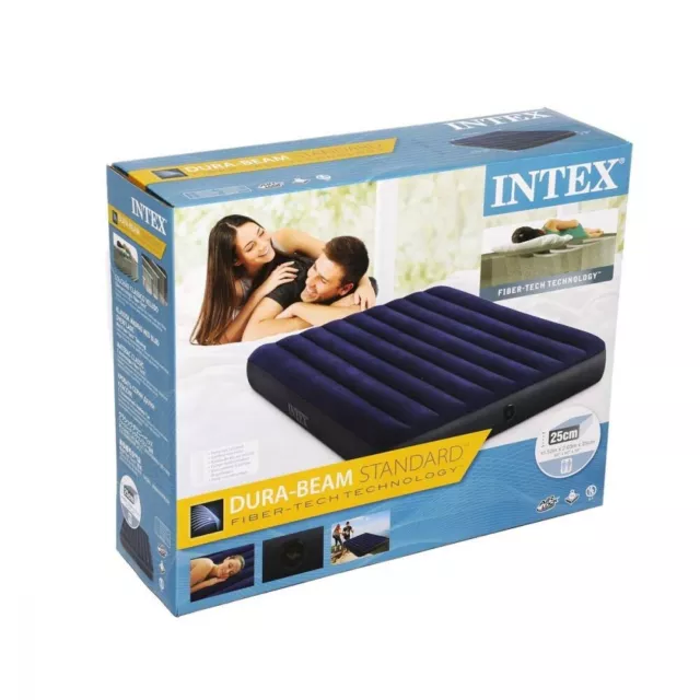 Materasso Matrimoniale Gonfiabile Intex Airbed Downy 152X203X25 cm