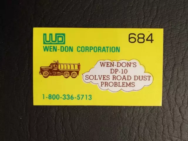 Nice Rare Wen-Don With Serial Number Coal Mining Sticker