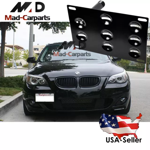 Front Bumper Tow Hook License Plate Mount Bracket Holder For BMW 1 3 5 X5 X6 E90