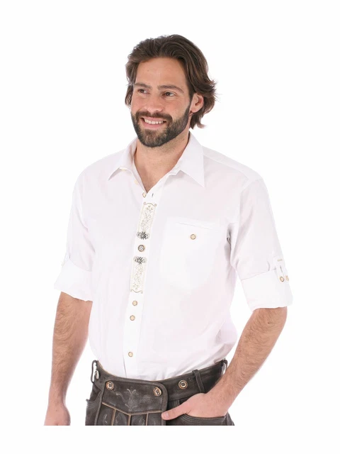 Orbis Traditional Shirt Sticklegende Roll-Up Benno White