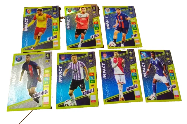 Panini  Adrenalyn  Ligue 1  2023 2024   IMPACT  N°  340 345 352 355 360 366 369