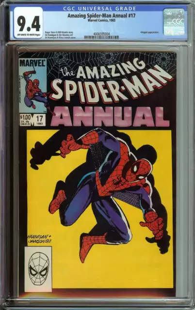 Amazing Spider-Man Annual #17 Cgc 9.4 Ow/Wh Pages // Kingpin Appearance 1983