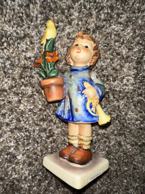 Goebel Hummel "Congratulations" Figurine #17/0 TMK6 - 5 3/4"-1971 Child Bird