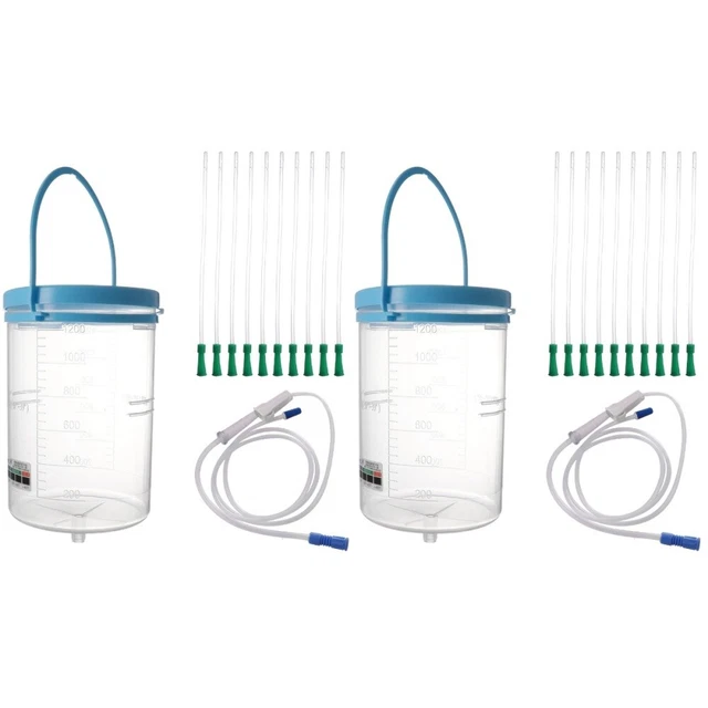 2x 1200 ml dispositivo de limpieza de defecación herramienta de riego