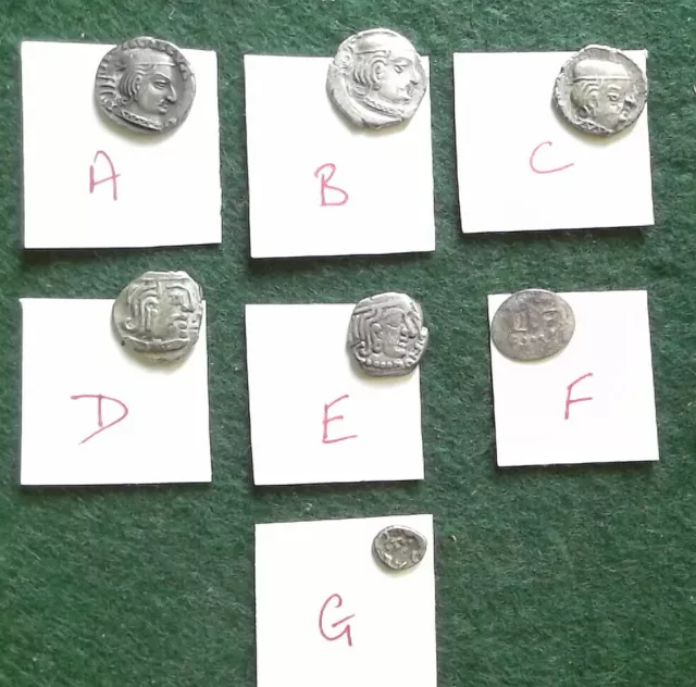 ANCIENT INDIA, WESTERN SATRAP, GUPTA and other silver drachms, details below